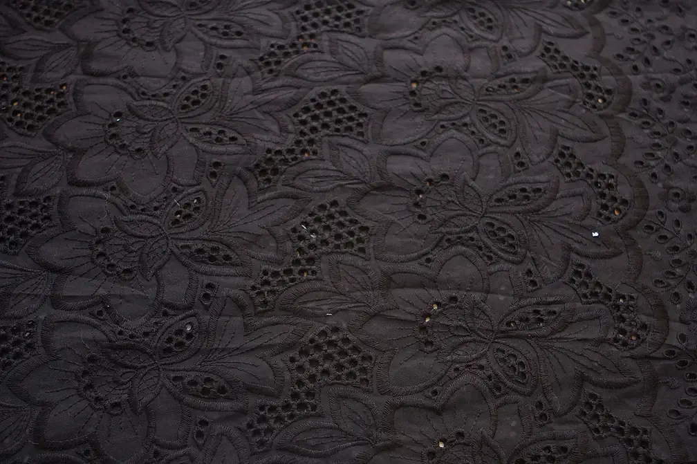 Cotton Eyelet in Black3
