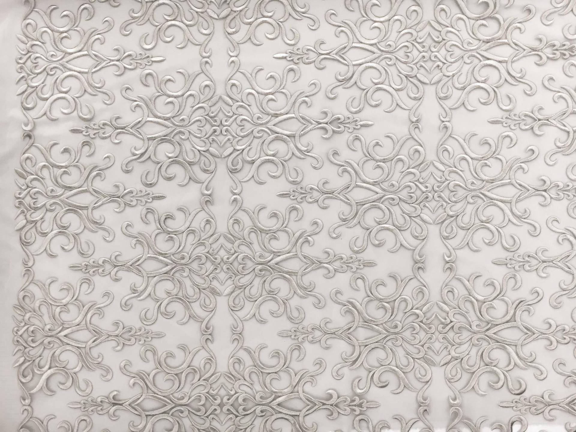 Heavily Embroidered in Silver0