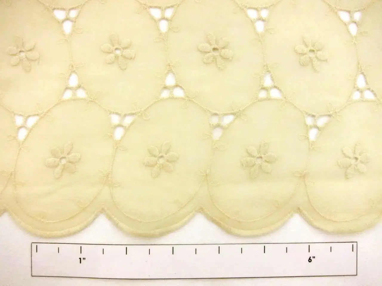 Cotton Voile Eyelet in Cream1