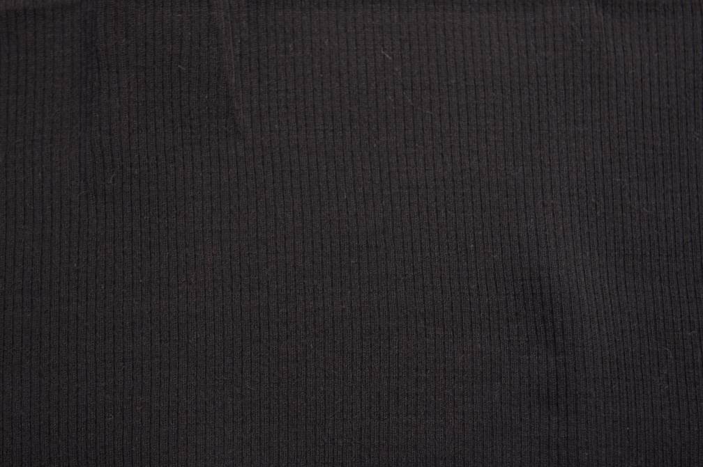 Virgin Wool Rib Knit in Black0