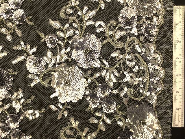 Beaded Metallic Lace0