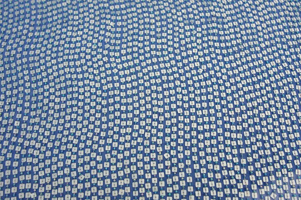 Sequins on Silk Chiffon0