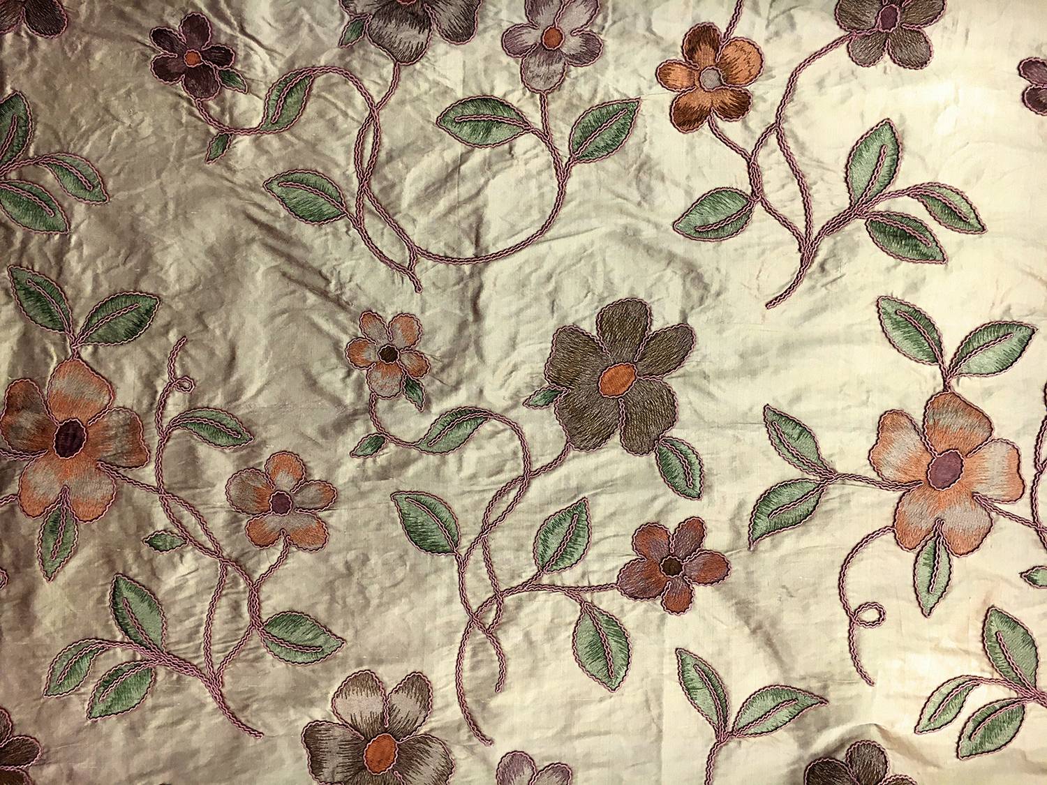 Embroidered Silk Shantung0