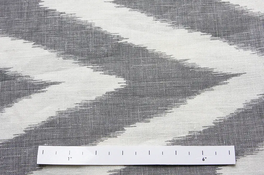 Linen Upholstery Zig Zag Ikat Print1