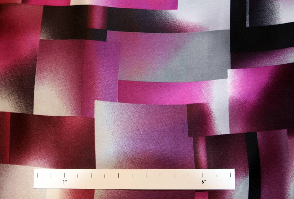 REDUCED Printed Silk Charmeuse0