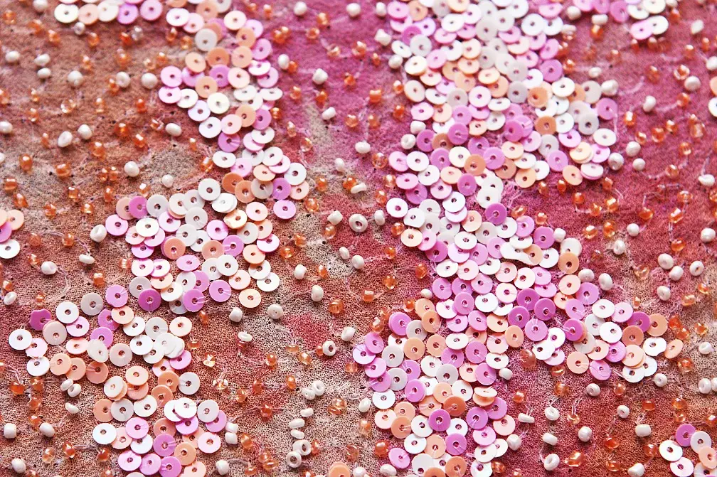 Sequins on Silk Chiffon2