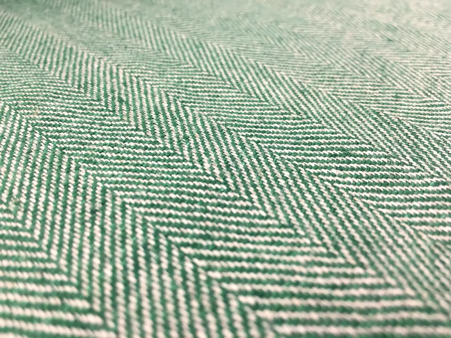 Linen Herringbone in Grass Green2