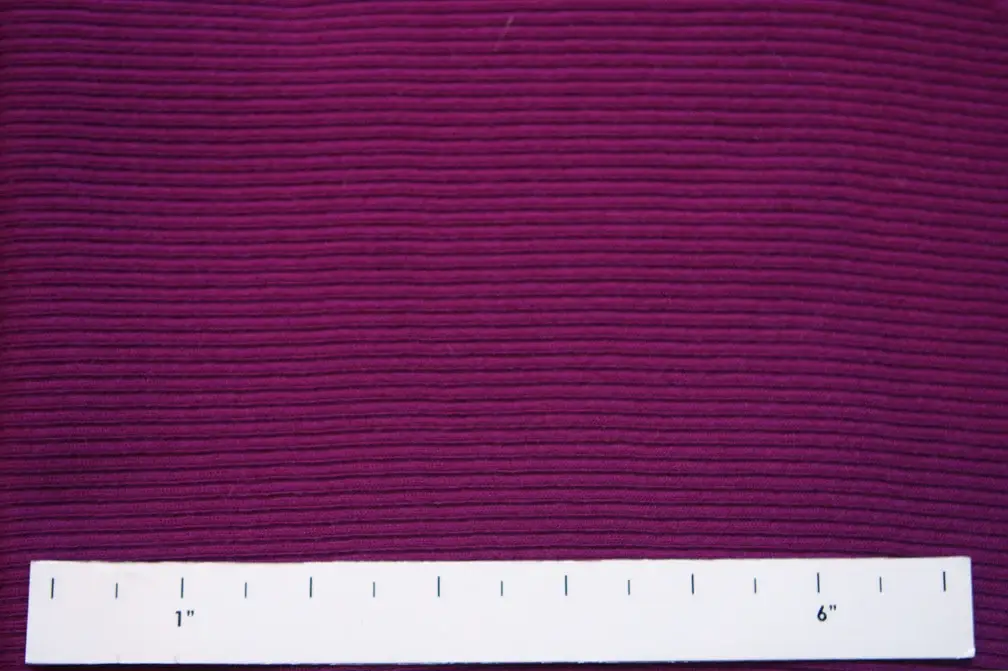Virgin Wool Rib Knit in Magenta1