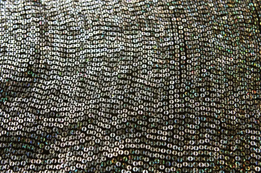 Sequins on Silk Chiffon0