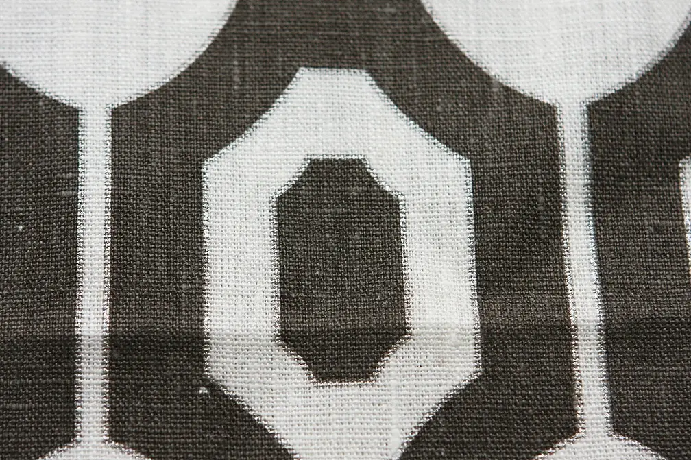 Linen Upholstery Geometric Print2