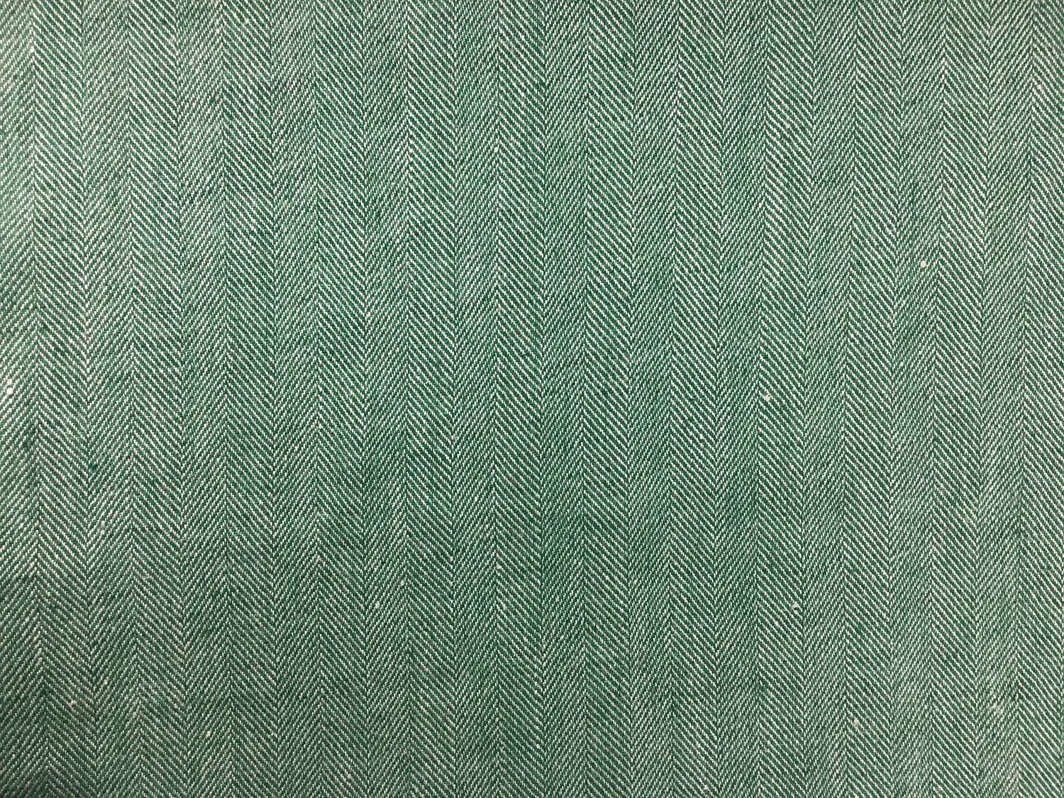 Linen Herringbone in Grass Green0