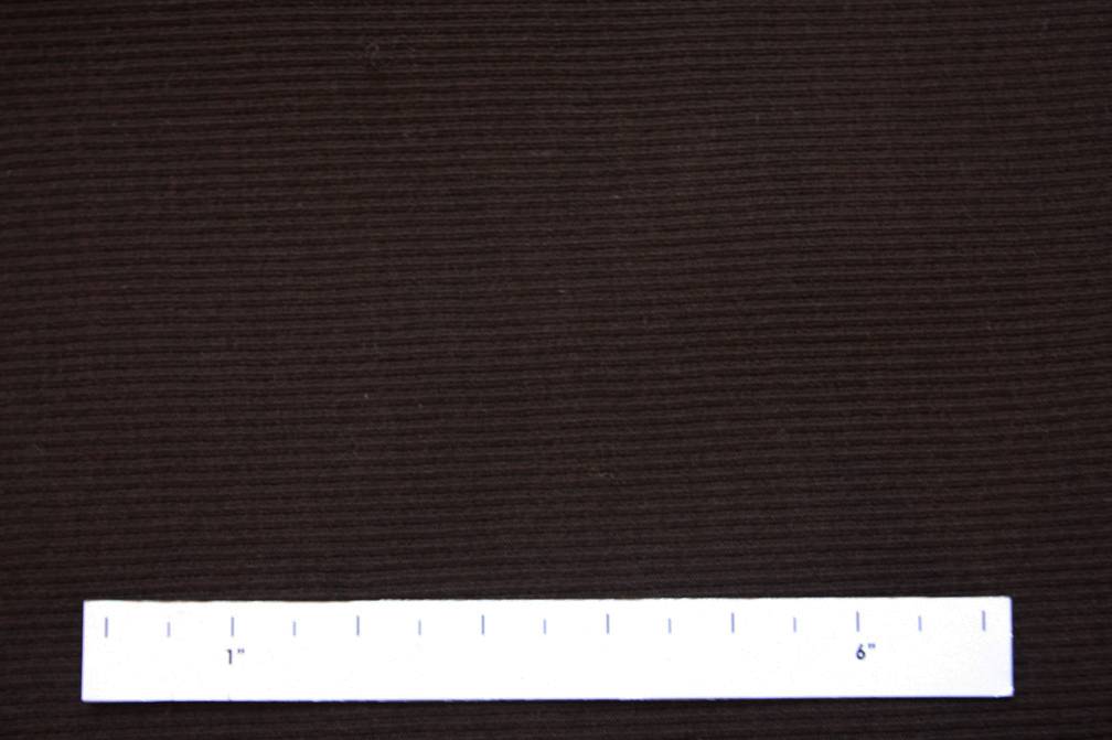 Virgin Wool Rib Knit in Chocolate1