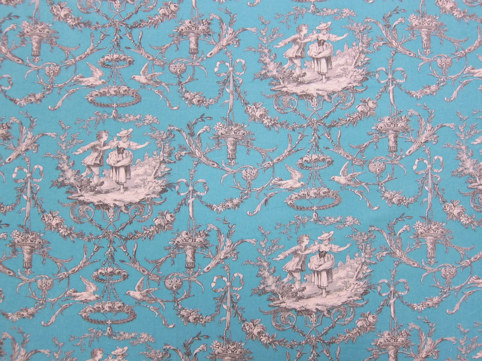 Cotton Toile de Jouy Print0