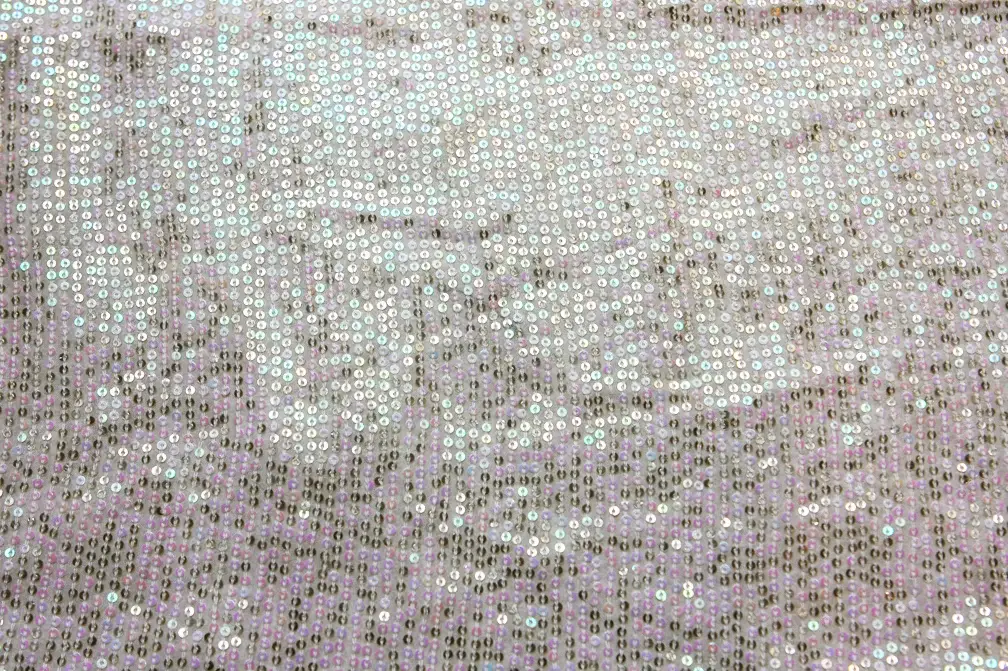 Sequins on Silk Chiffon0