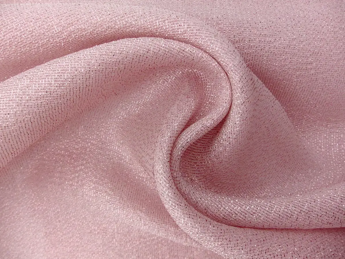 Silk Blend Metallic Marquisette0
