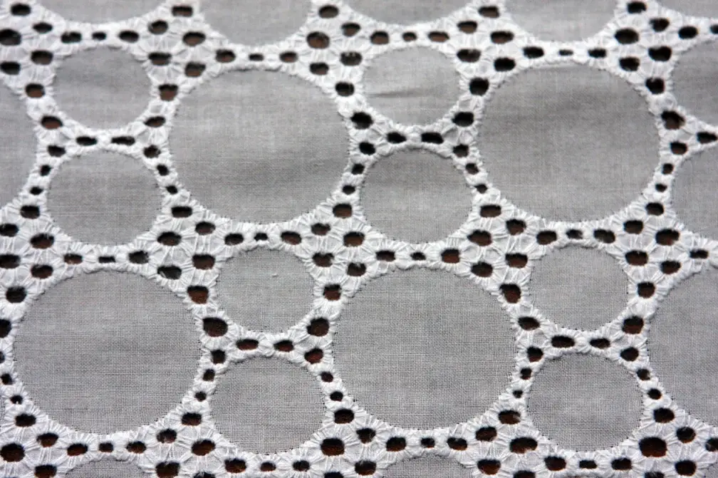 Cotton Eyelet in White3