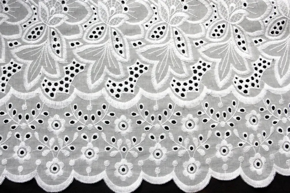 Cotton Eyelet in White1