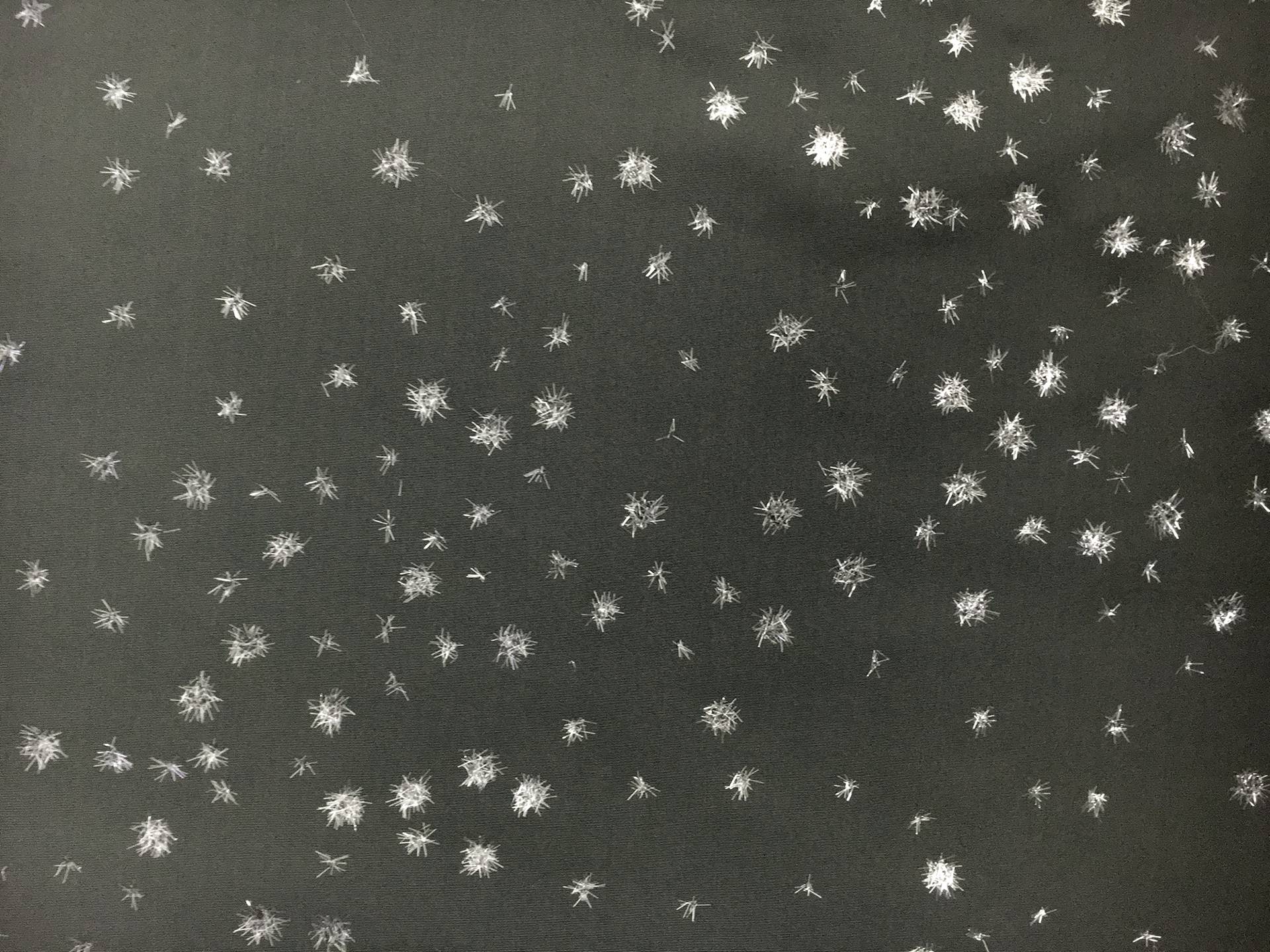 Novelty Metallic Flocking on Silk Faille