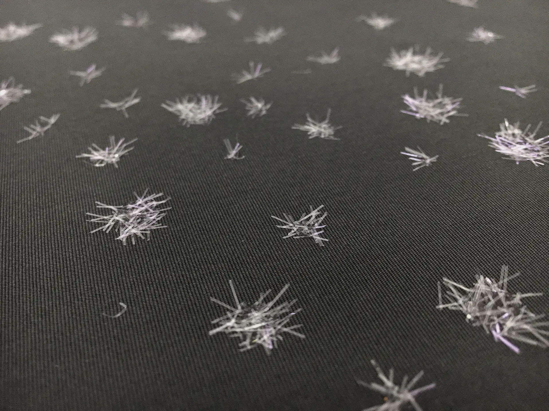 Novelty Metallic Flocking on Silk Faille