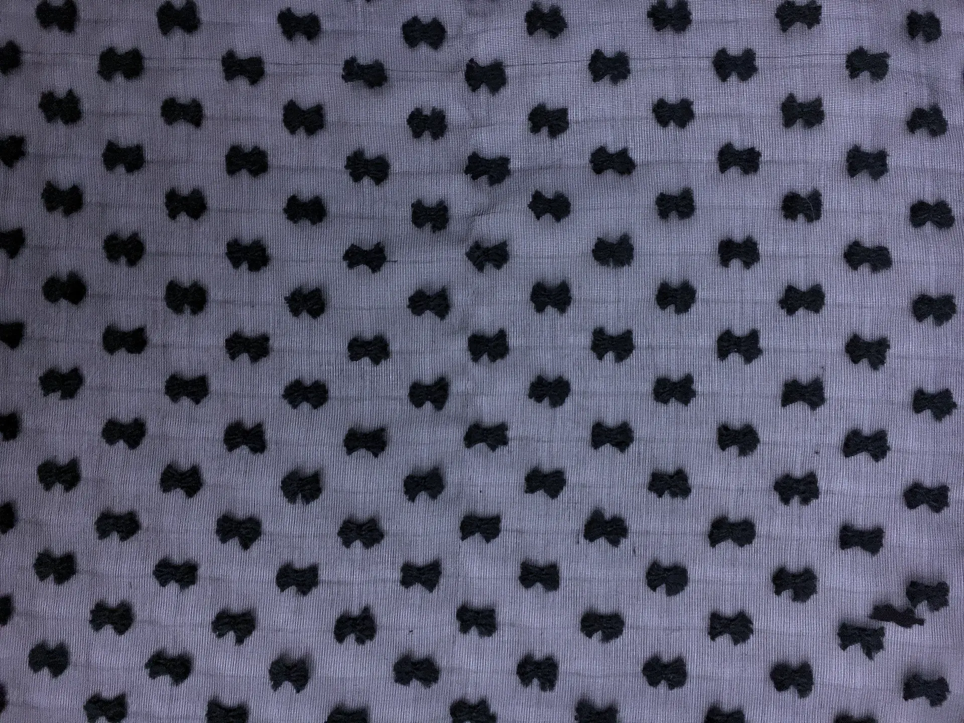 Silk and Cotton Swiss Dots on Chiffon