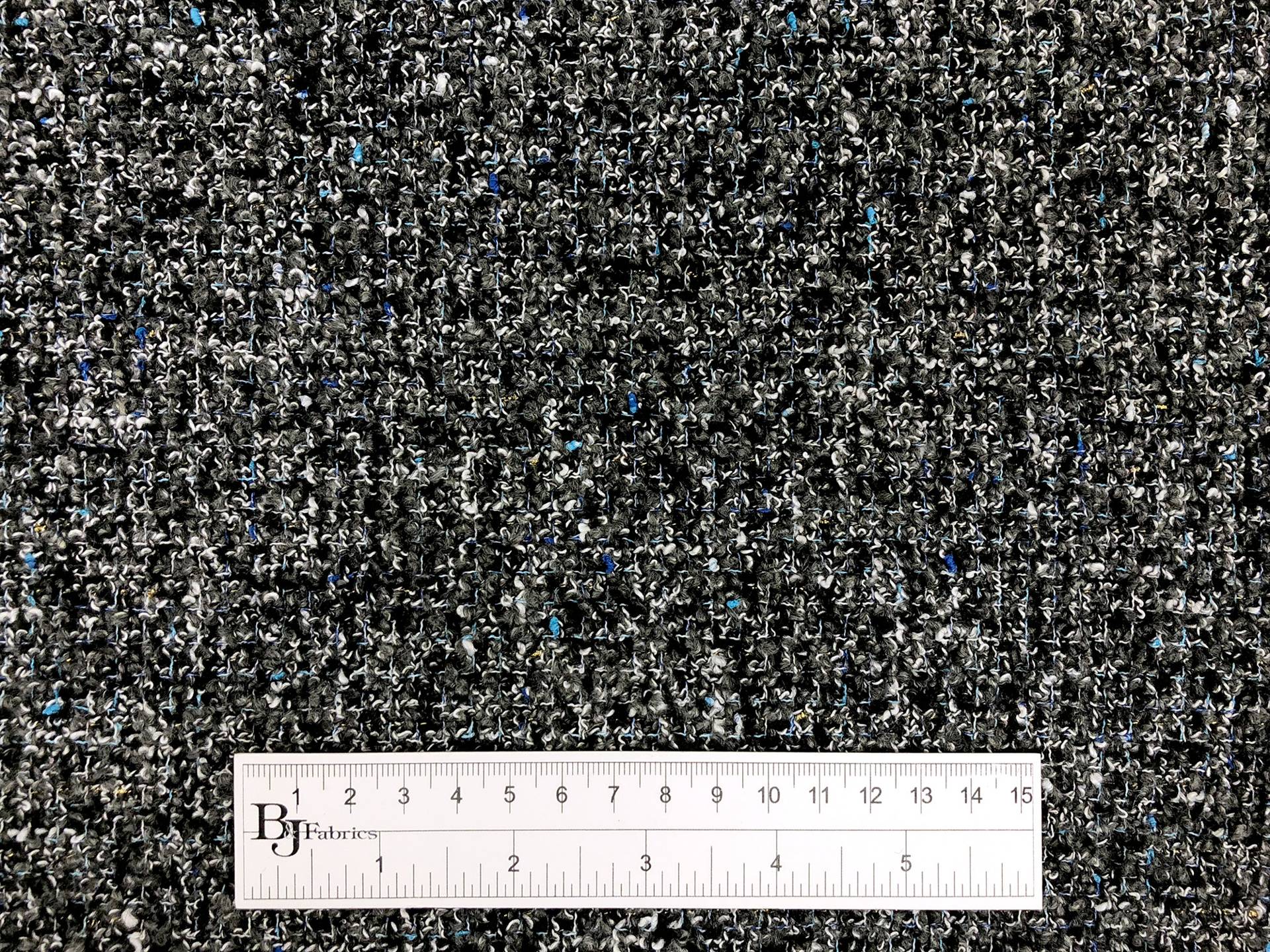 Poly Wool Lurex Tweed in Grey