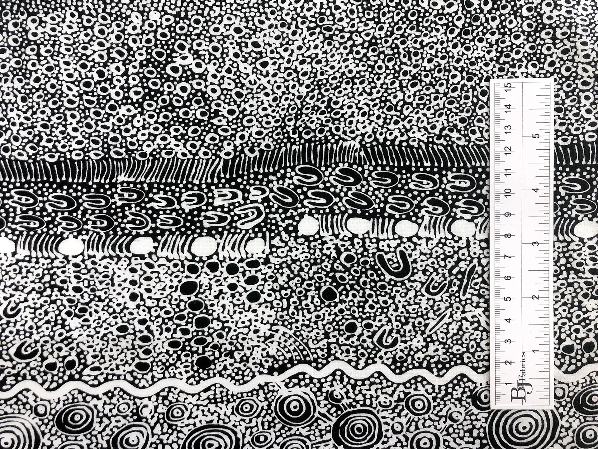 Australian Cotton Print With Aboriginal Motif