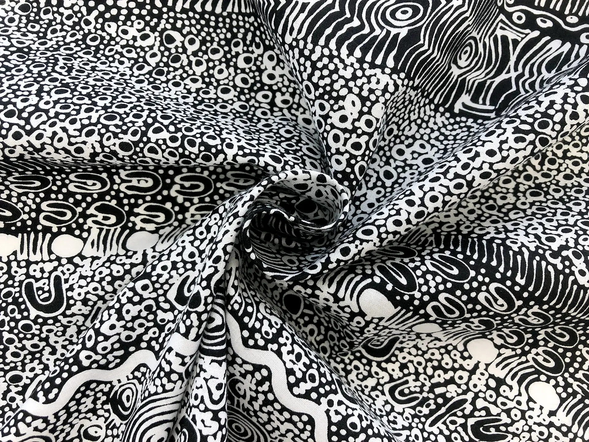 Australian Cotton Print With Aboriginal Motif