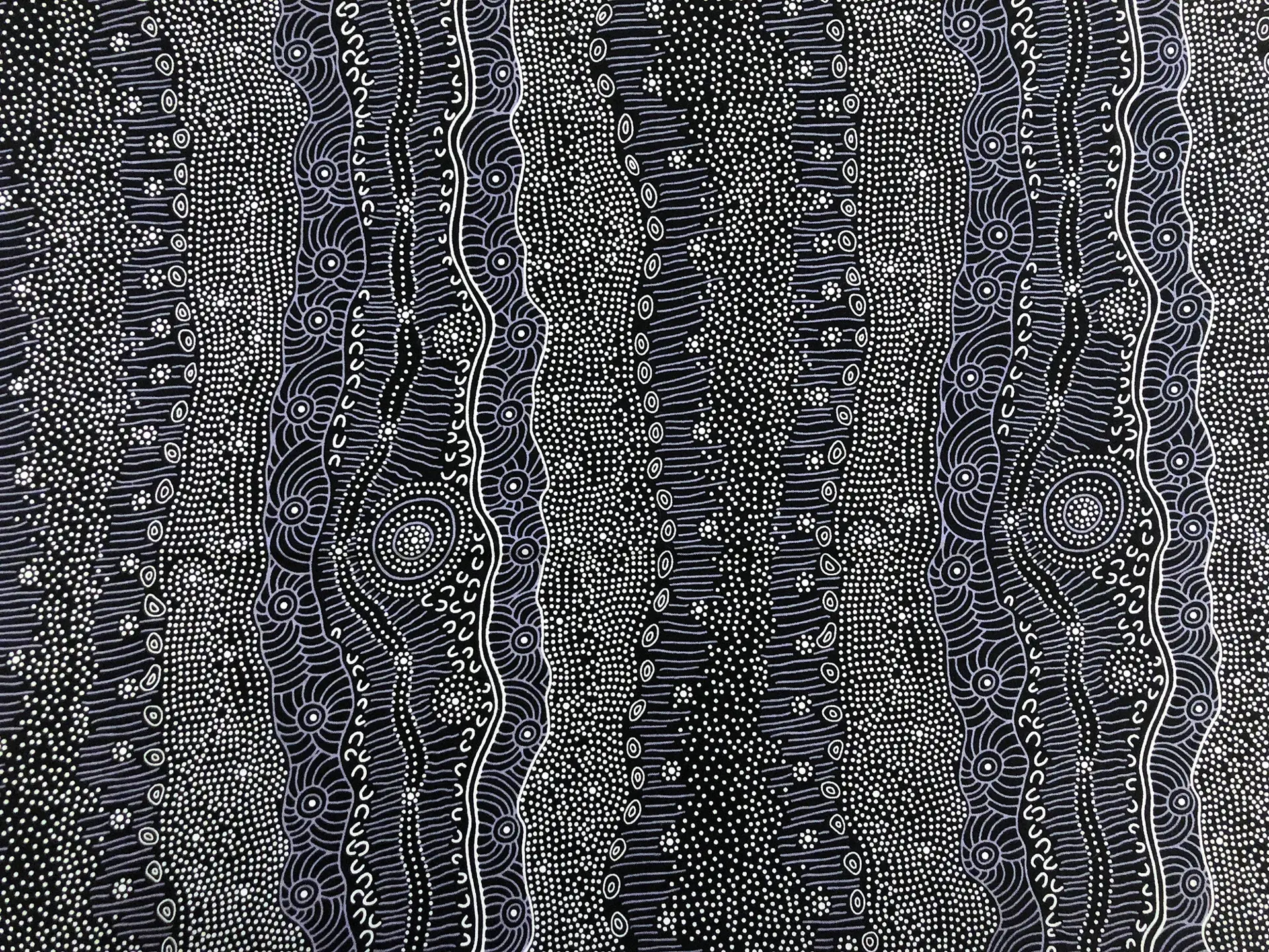 Australian Cotton Print With Aboriginal Motif