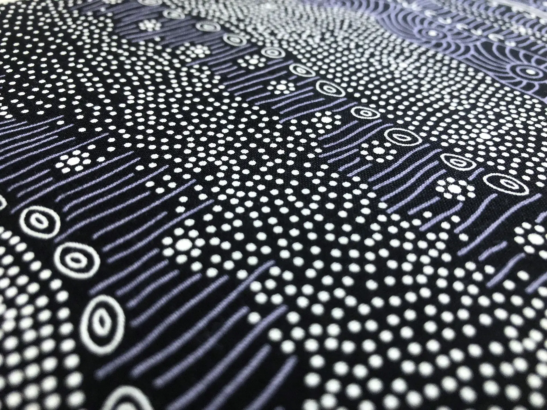 Australian Cotton Print With Aboriginal Motif