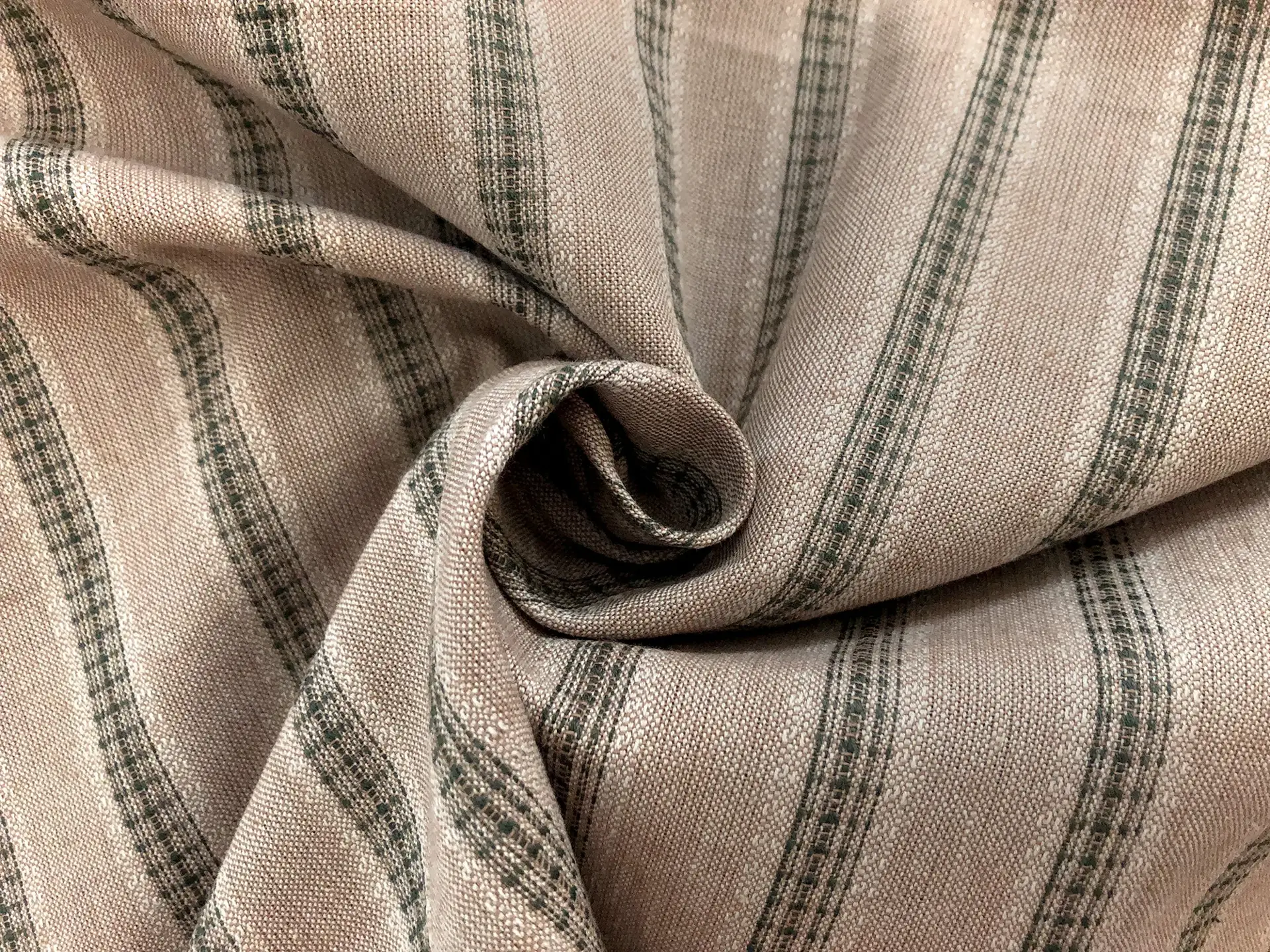 Cotton Novelty Stripe in Chamois 