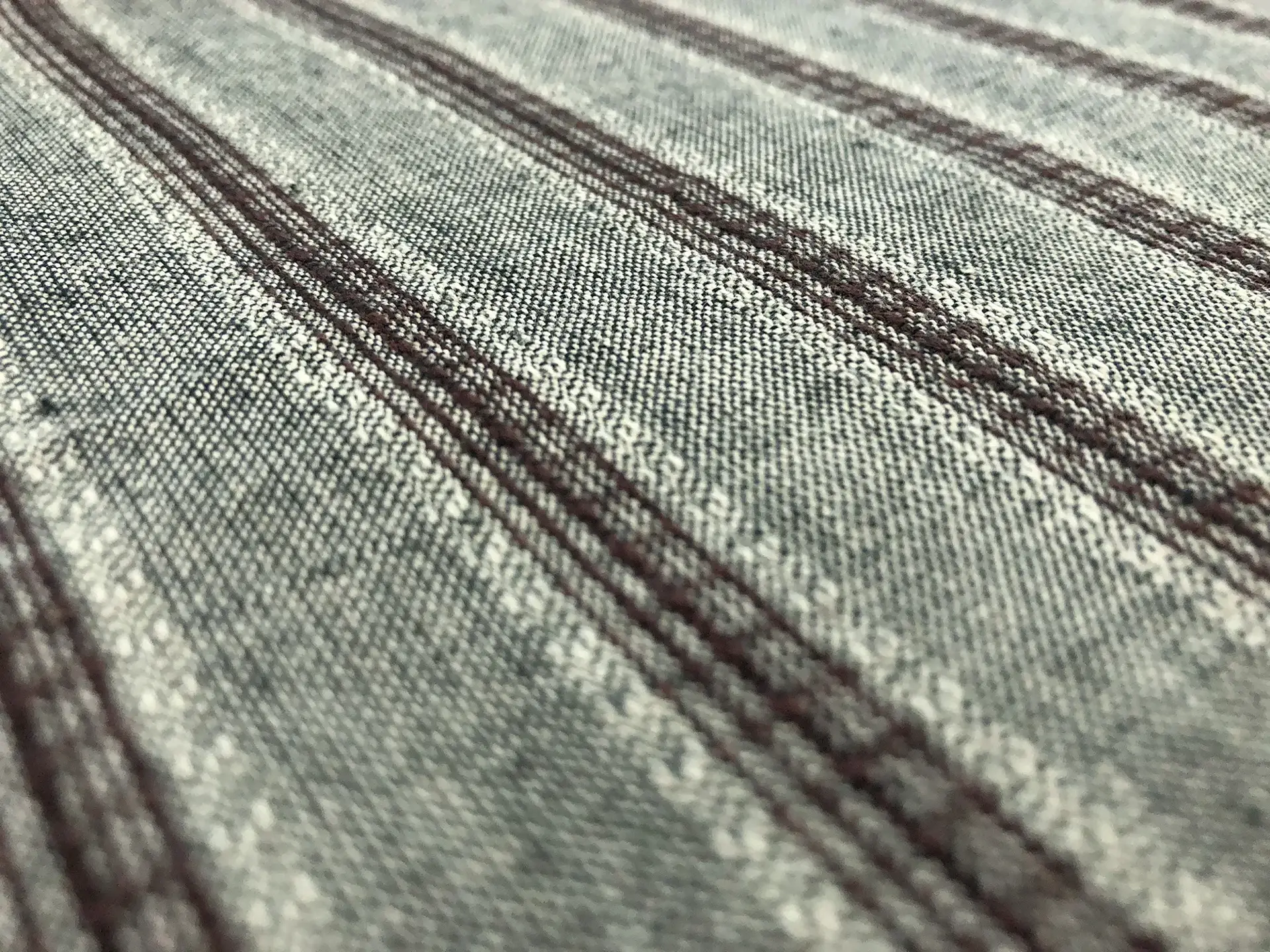 Cotton Striped Novelty in Sage Chocolate