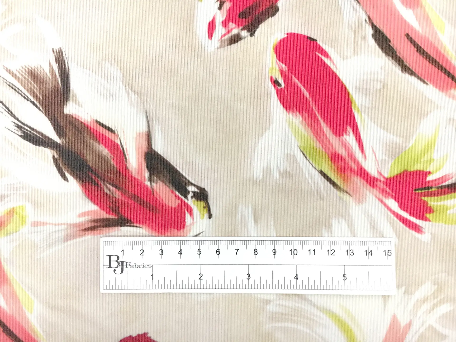 Printed Cotton and Rayon Blend Faille with Koi Fish