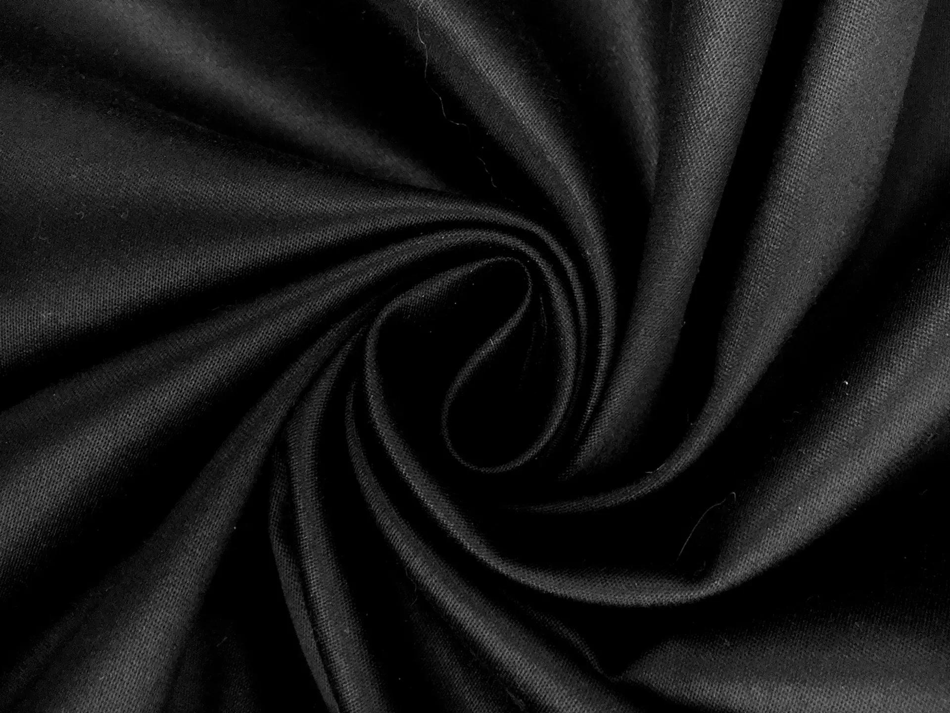 Italian Stretch Silk Satin in Black