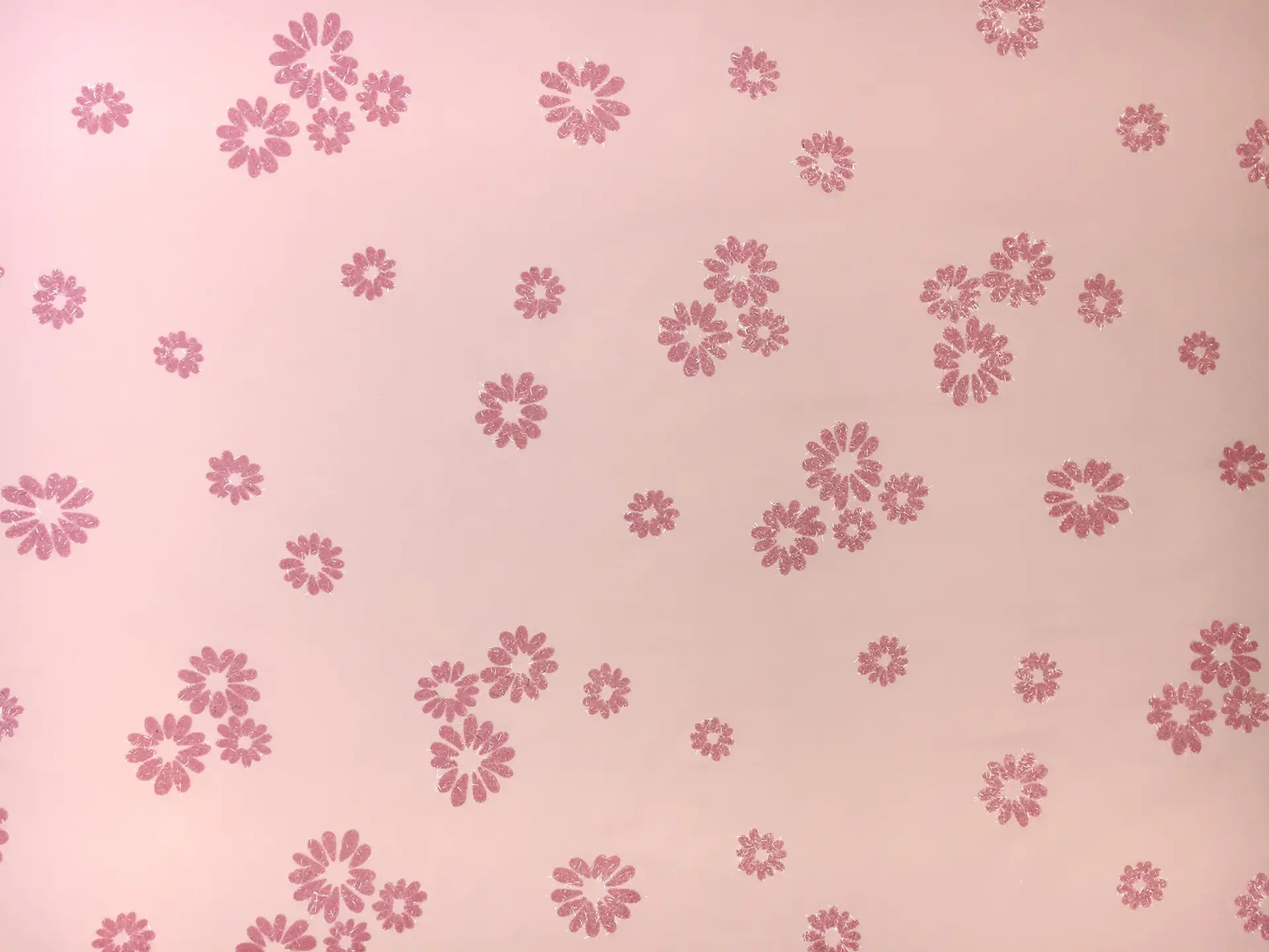 Metallic Flocking on Silk Faille
