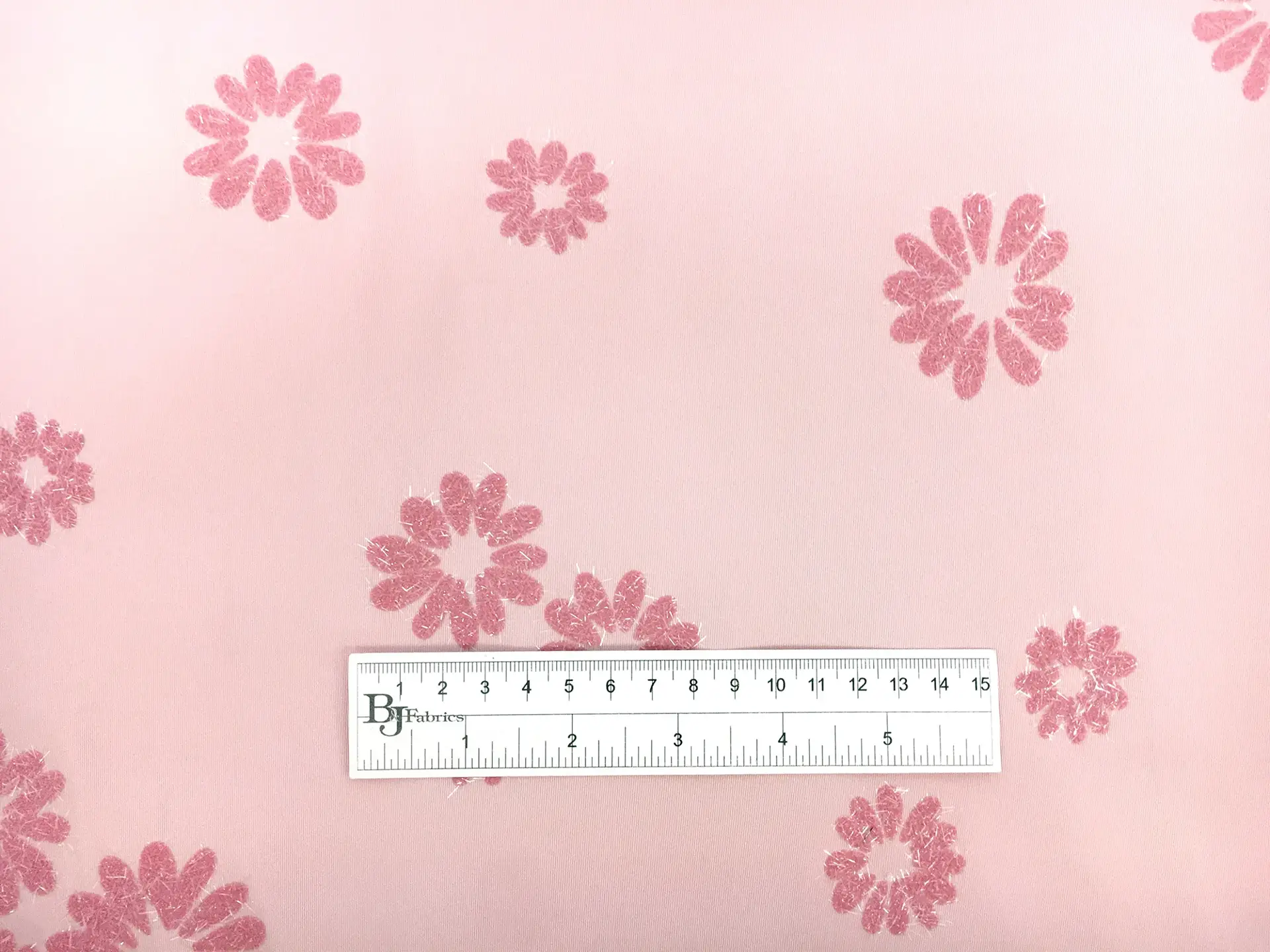 Metallic Flocking on Silk Faille