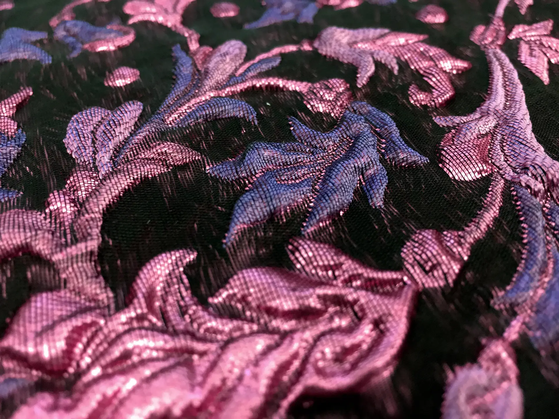 Metallic Brocade with Mixed Florals
