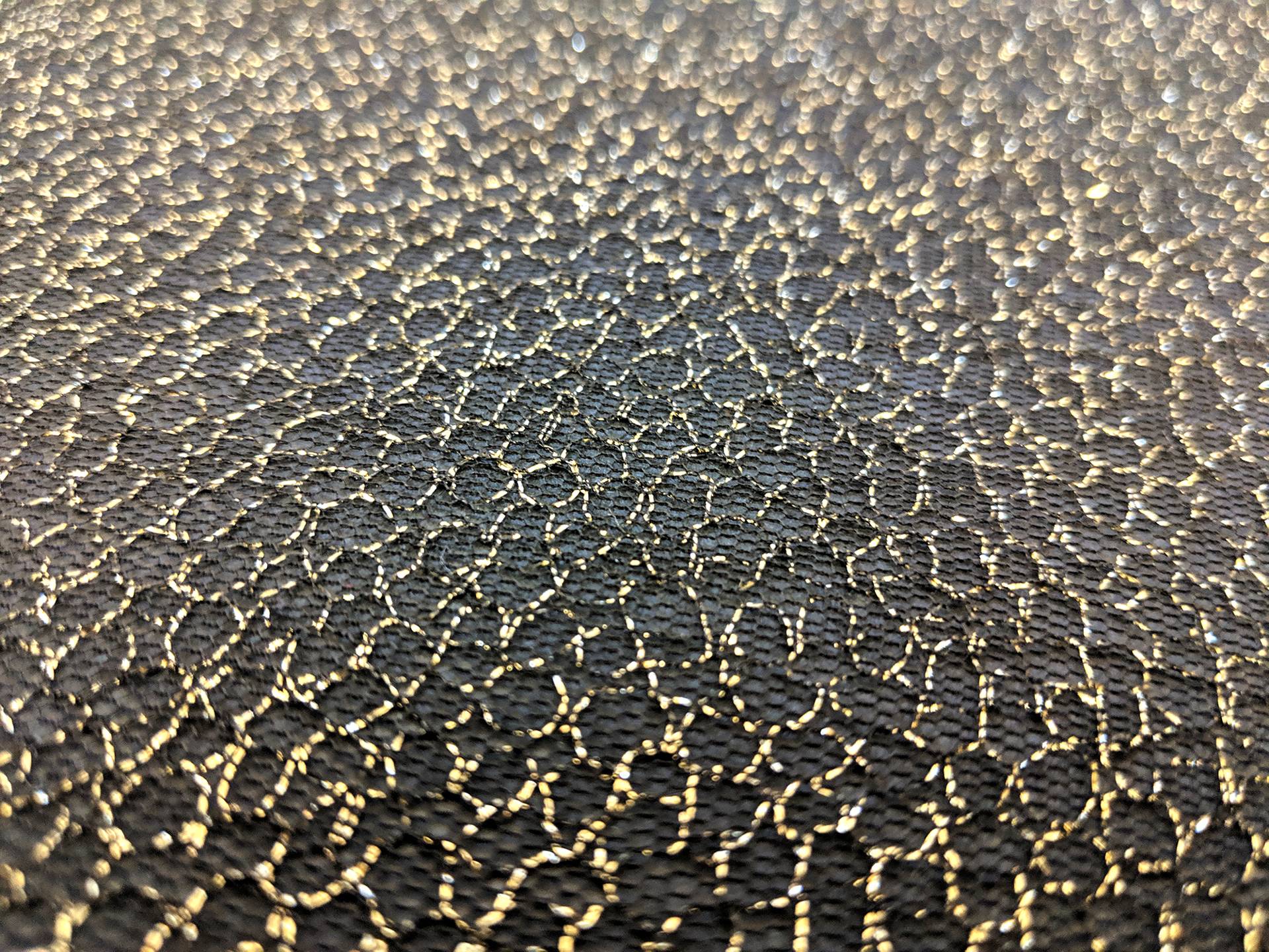 Novelty Metallic Tulle in Black and Gold