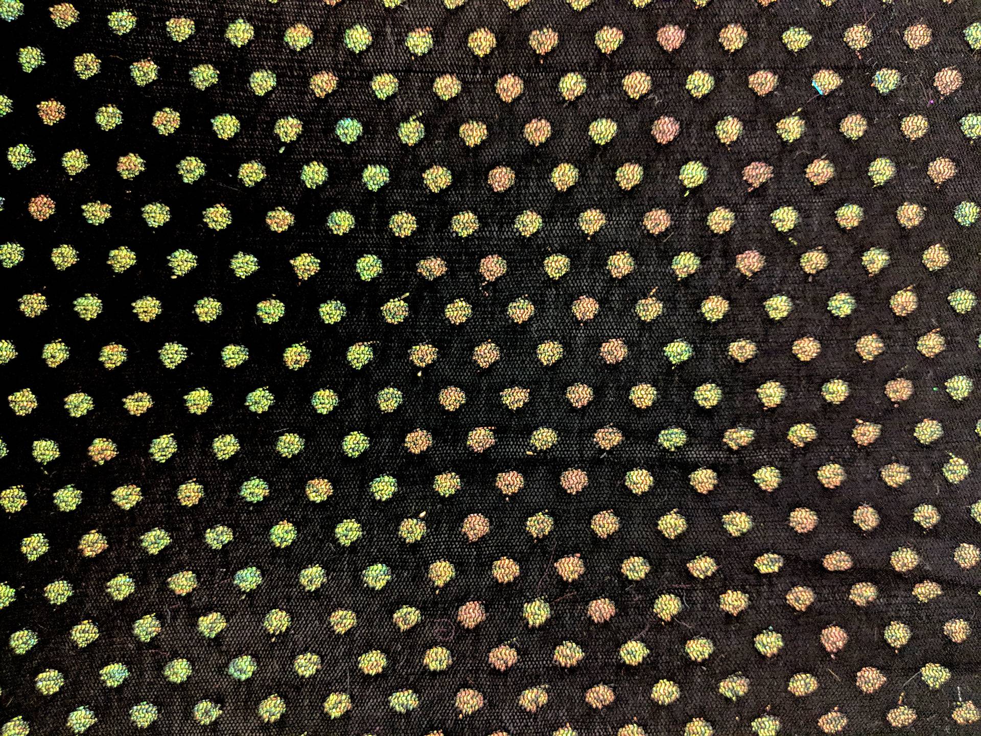 Stretch Metallic Point D'Sprit Net in Black and Opalescent
