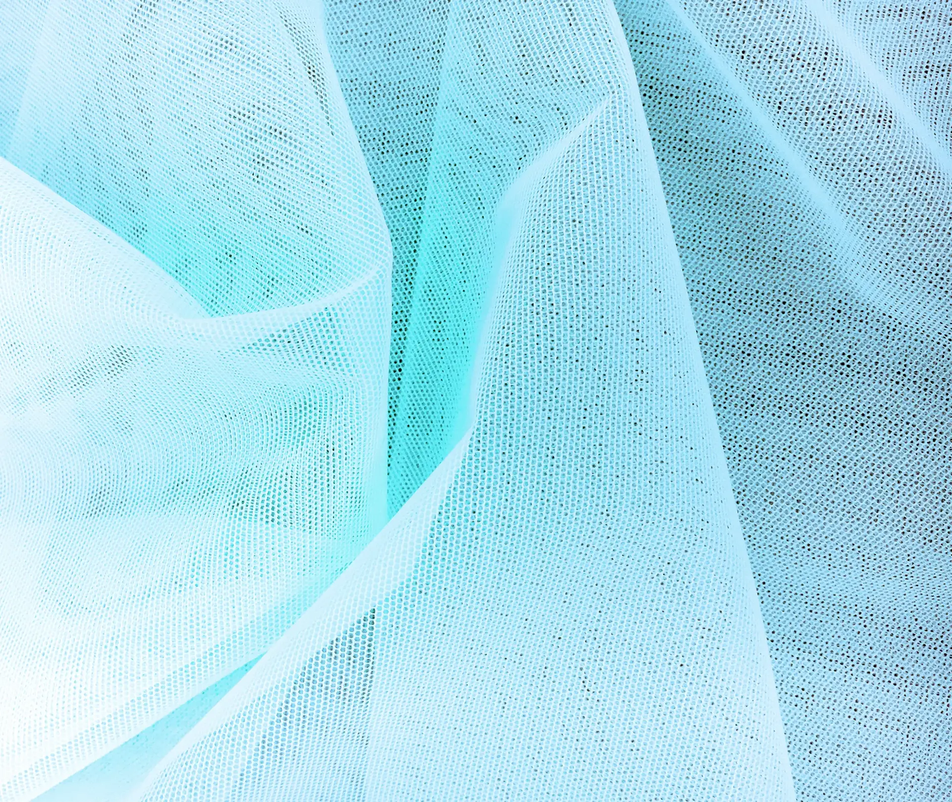 Italian Stretch Nylon Illusion in Tiffany Blue