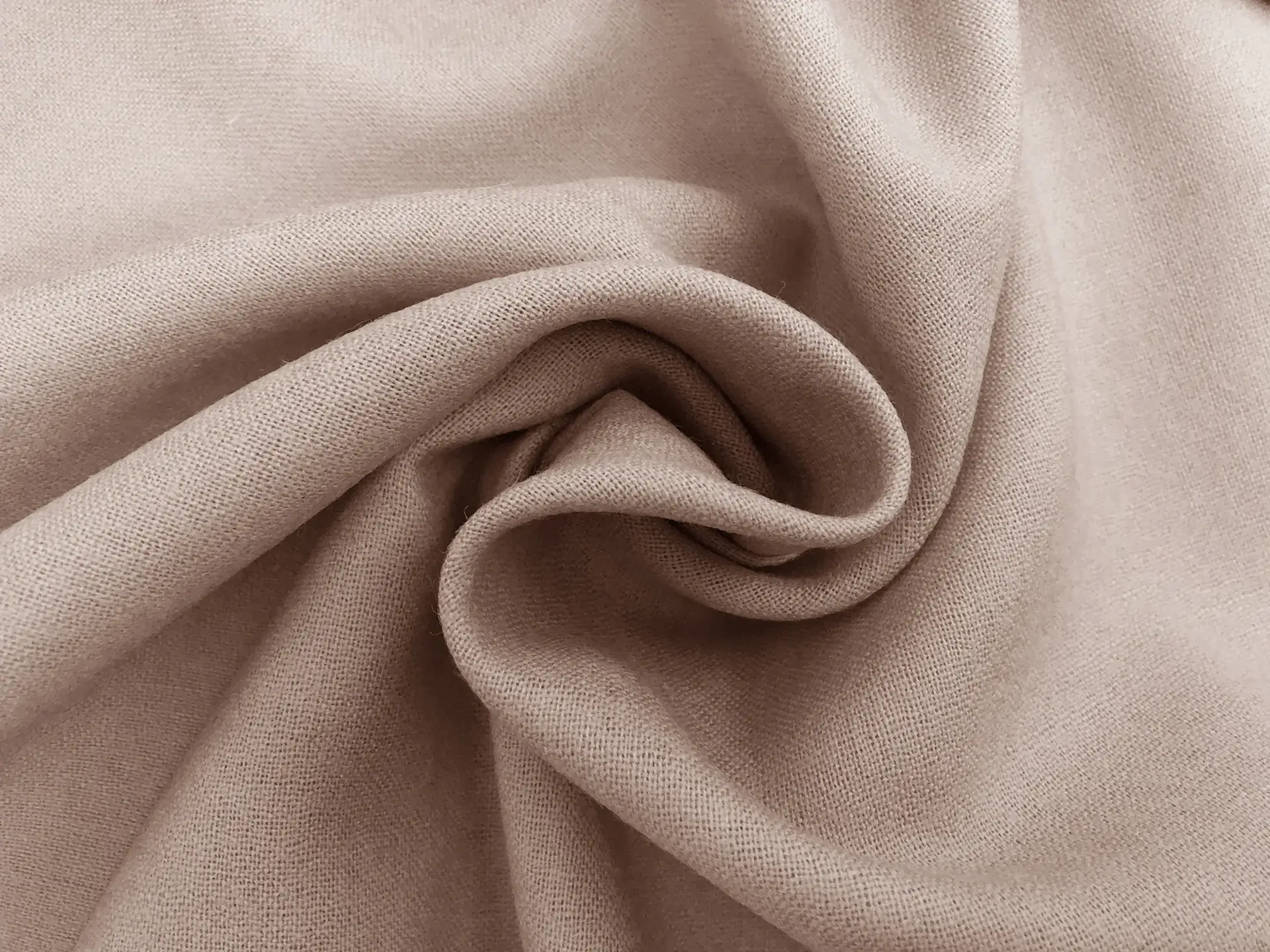 Worsted Wool Challis in Beige