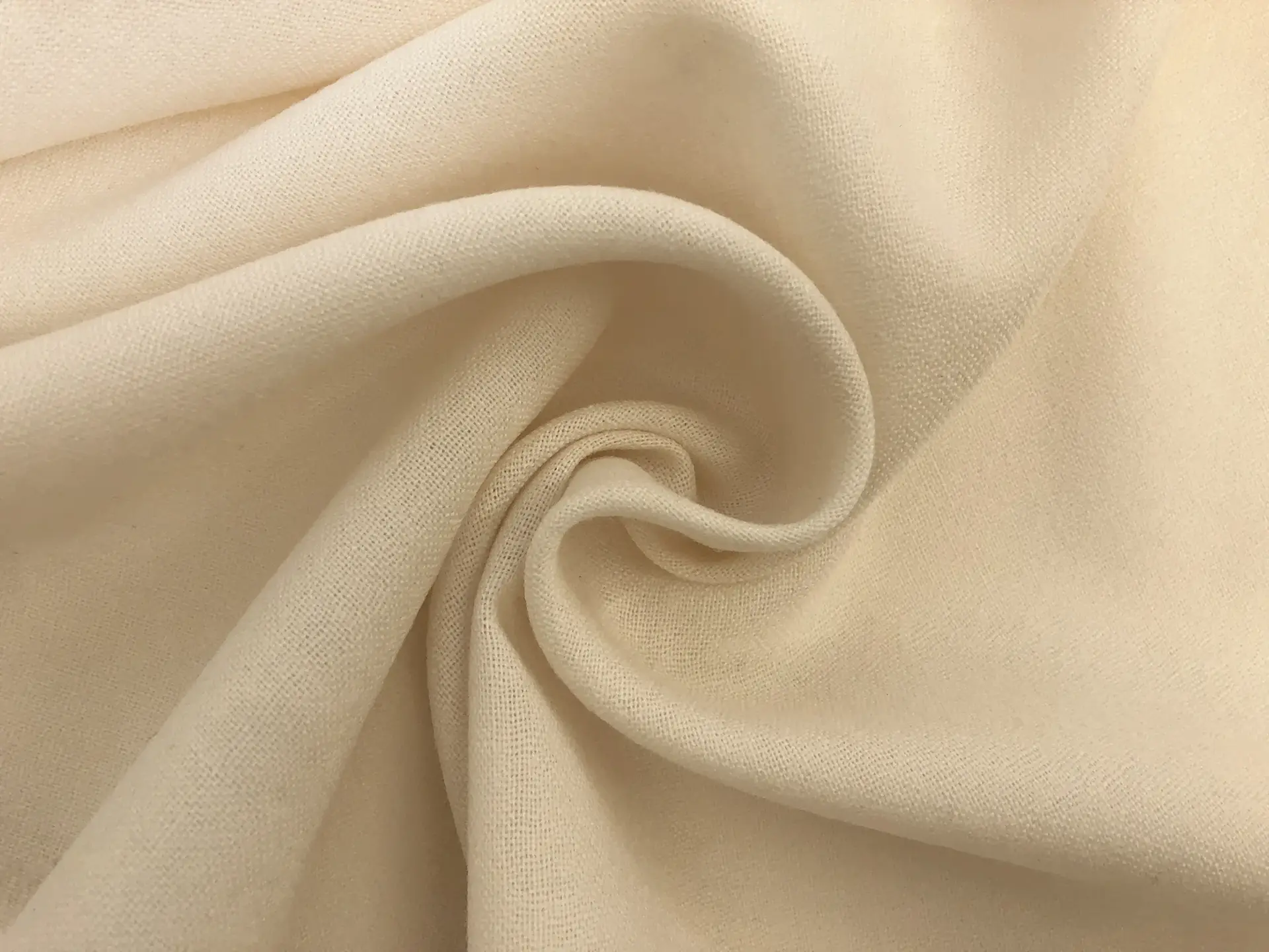 Worsted Wool Challis Drapery in Ecru