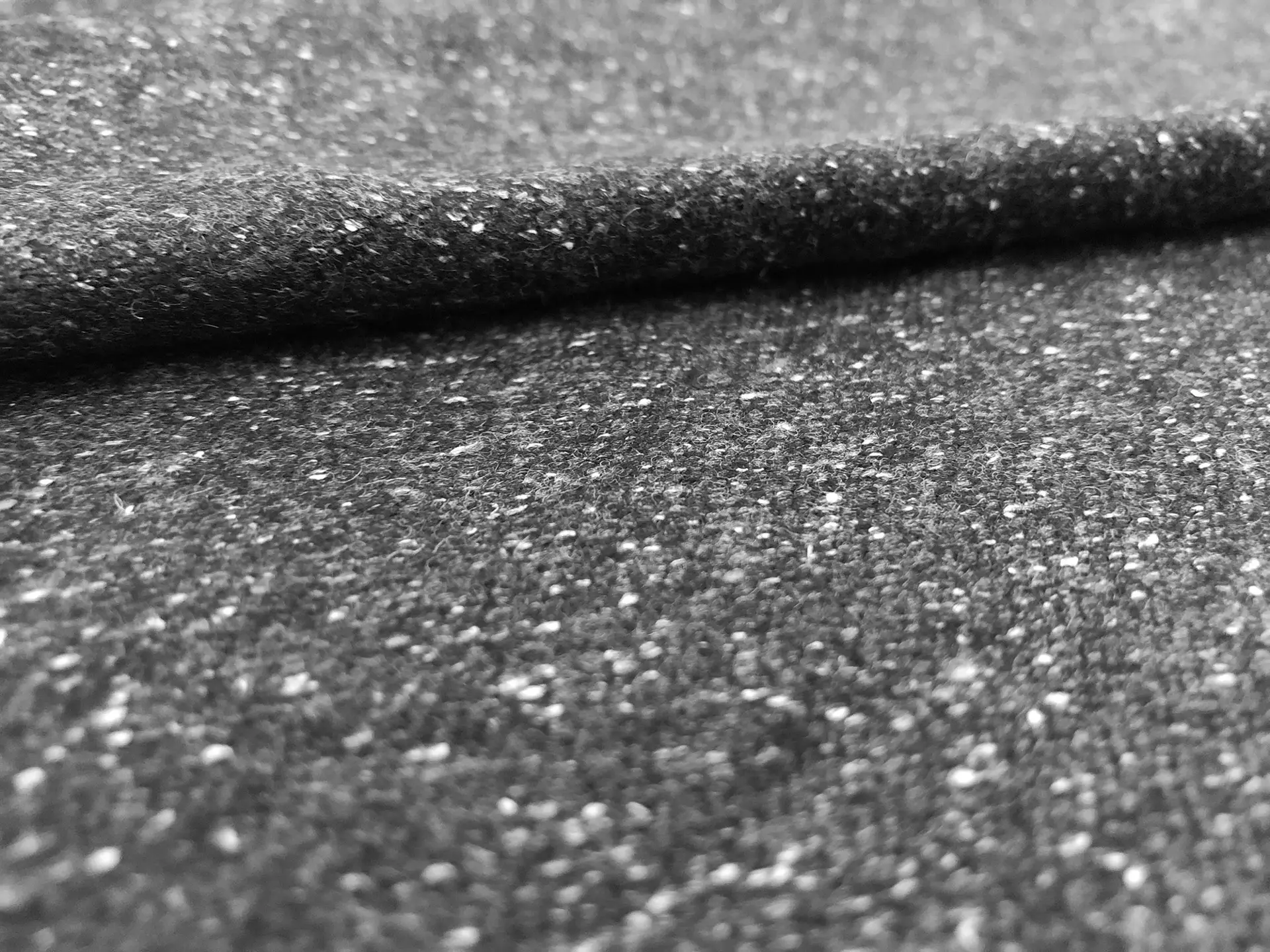 Italian Wool Blend Tweed in Dark Grey