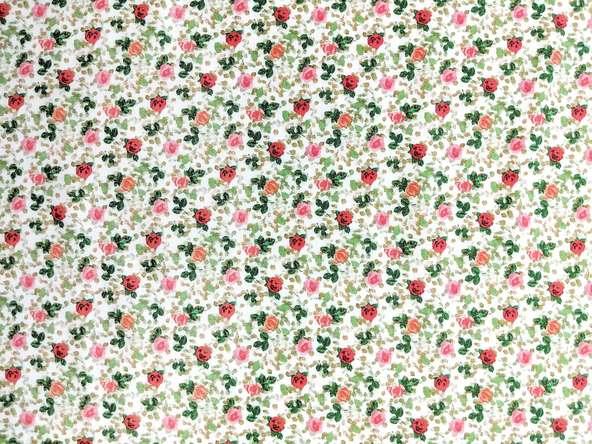 Viscose Print with Small Roses