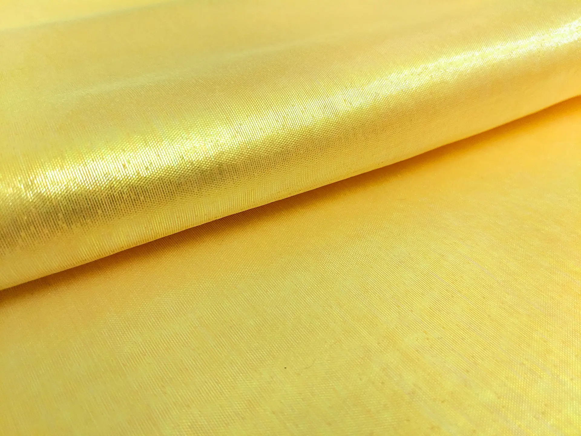 Sheer Opalescent Organza in Golden Yellow