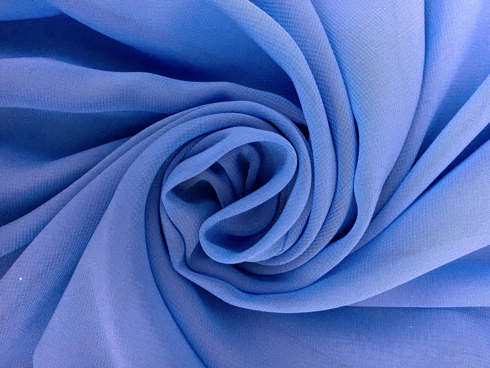Japanese Polyester Chiffon in Crystal Blue