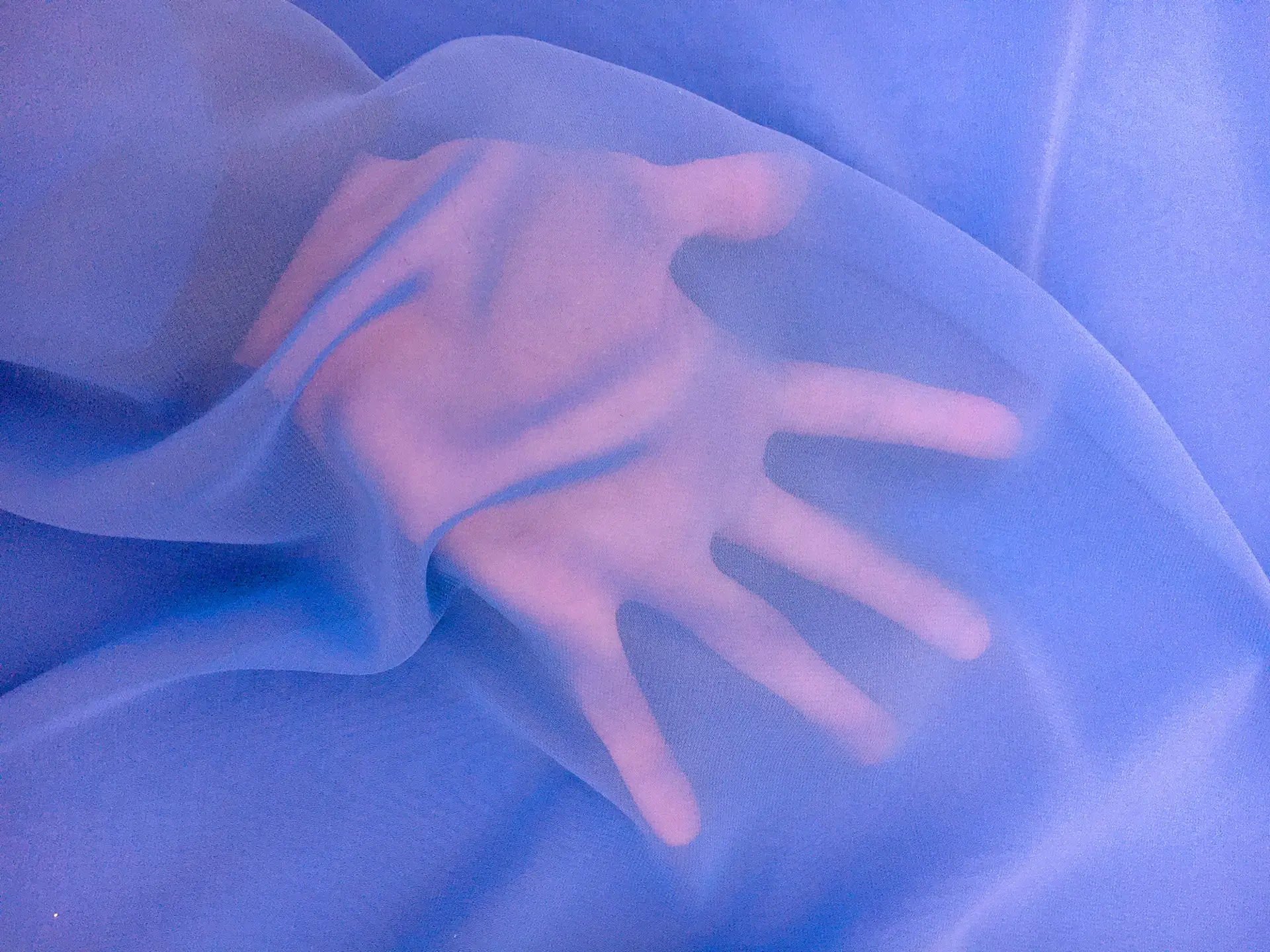 Japanese Polyester Chiffon in Crystal Blue