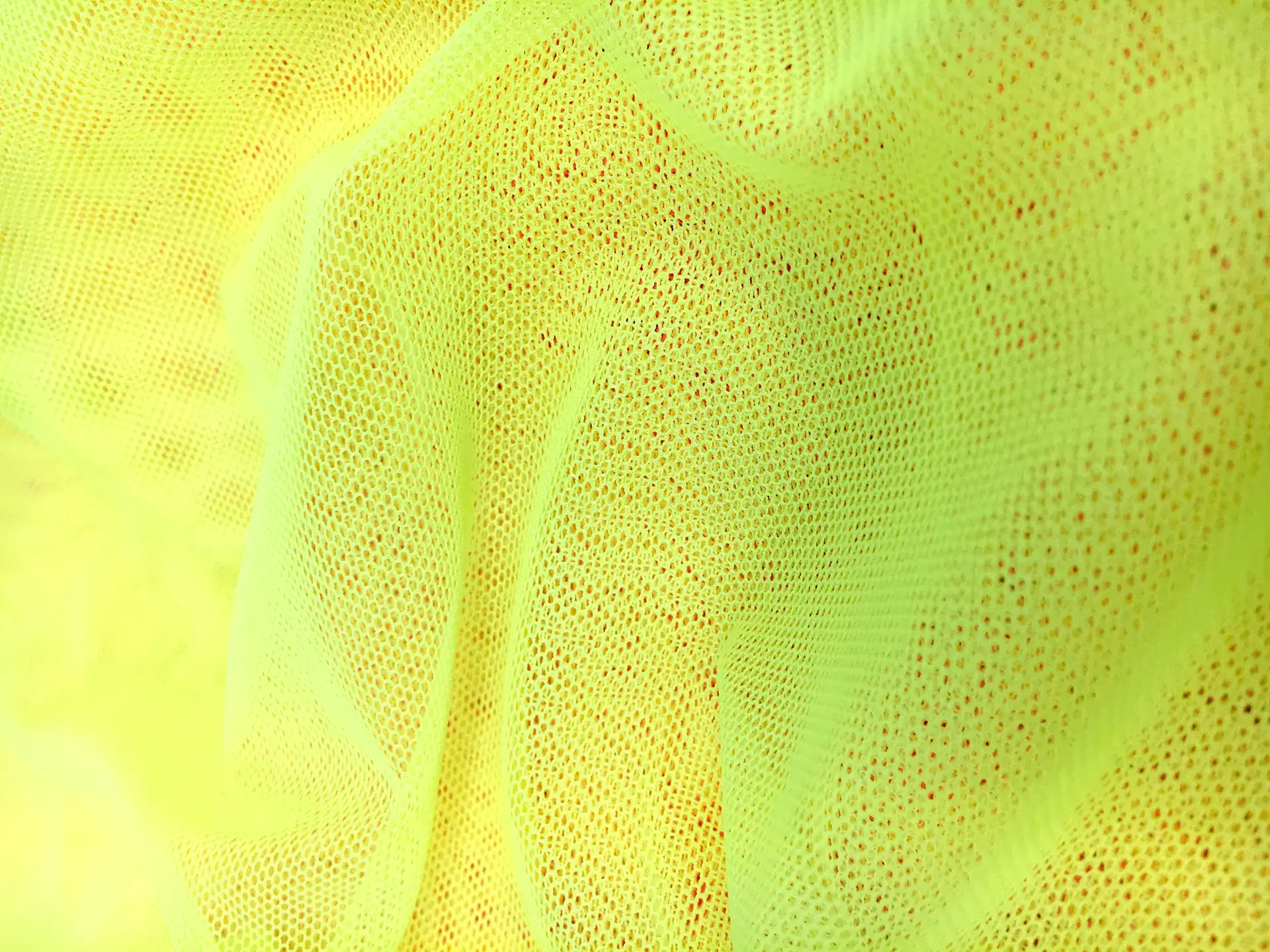 Stretch Tulle in Neon Yellow