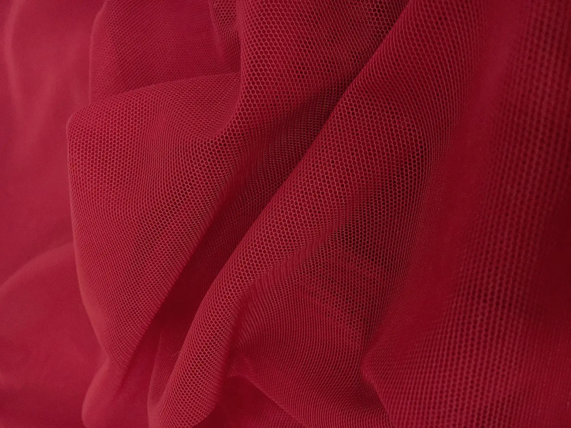 Stretch Tulle in Crimson