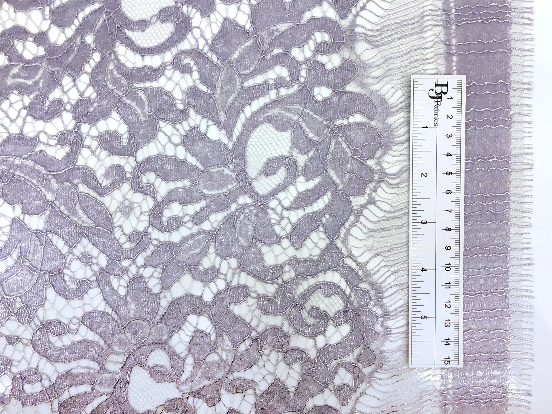 Metallic Filigrees Chantilly Lace in Lavender