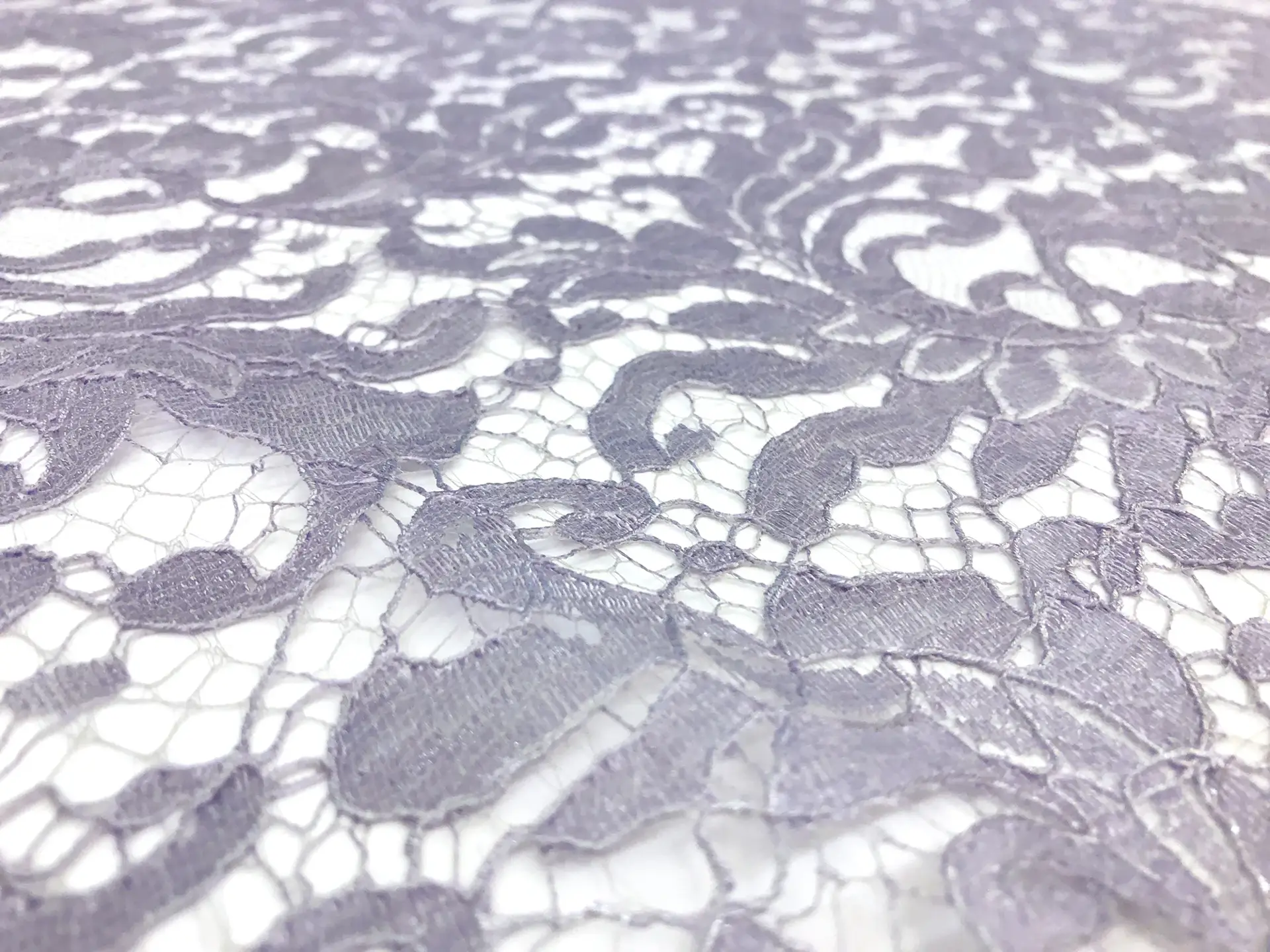 Metallic Filigrees Chantilly Lace in Lavender